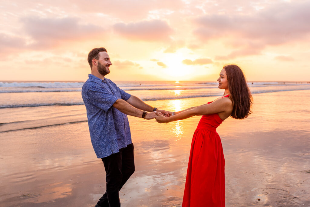 Pacific Beach Proposal Photographer: A Cross-Border Love Story at Crystal Pier san diego beach photographe 5